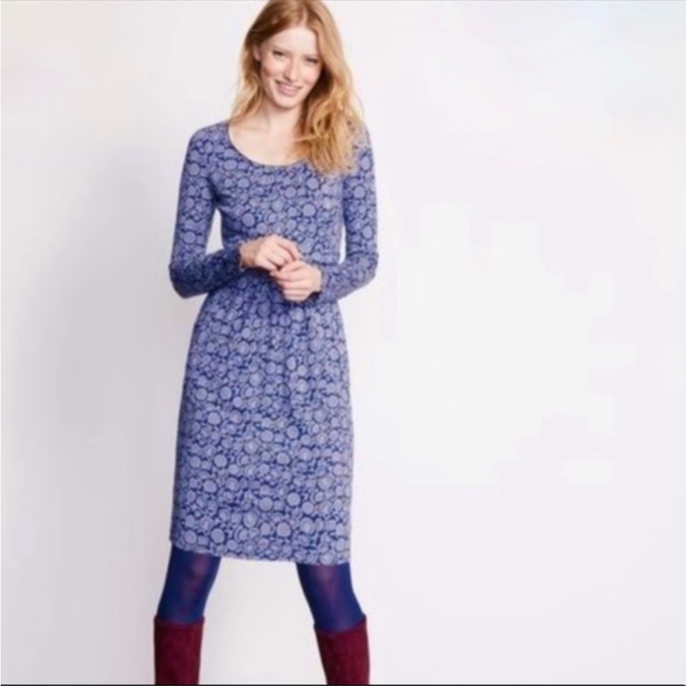 Mabel jersey dress in winter floral | Boden